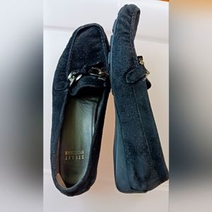 Stuart Weitzman Suede Loafers in black